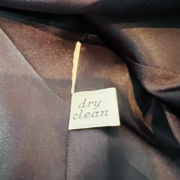 Vintage Miss Pendleton Virgin Wool Blazer Navy Maroon Button Front - M - Picture 6 of 6